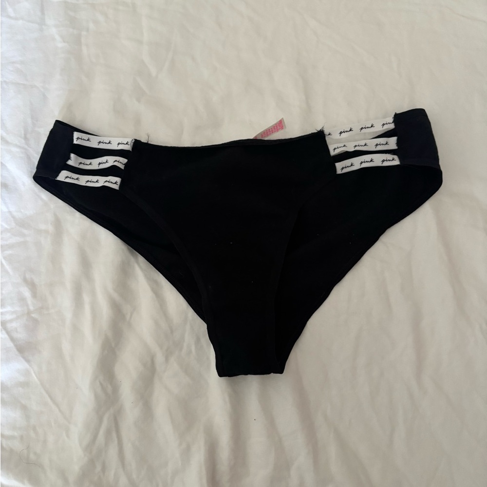 Black VS PINK Panties with Logo Bands